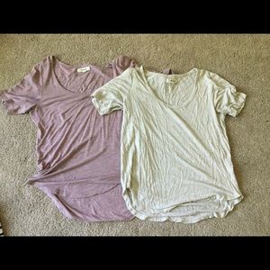 Two Madewell Anthem Scoop Tees